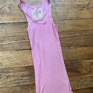 Abercrombie & Fitch Vintage Ribbed Tank Pink, Small